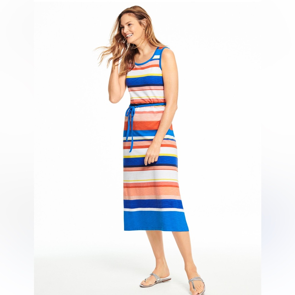 Talbots New With Tags Belted Petite Striped Midi
Size PXL